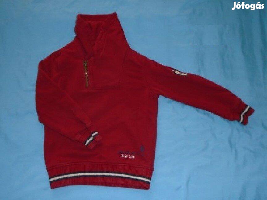 Vagány piros pulóver 4-5 évesre (méret 110)