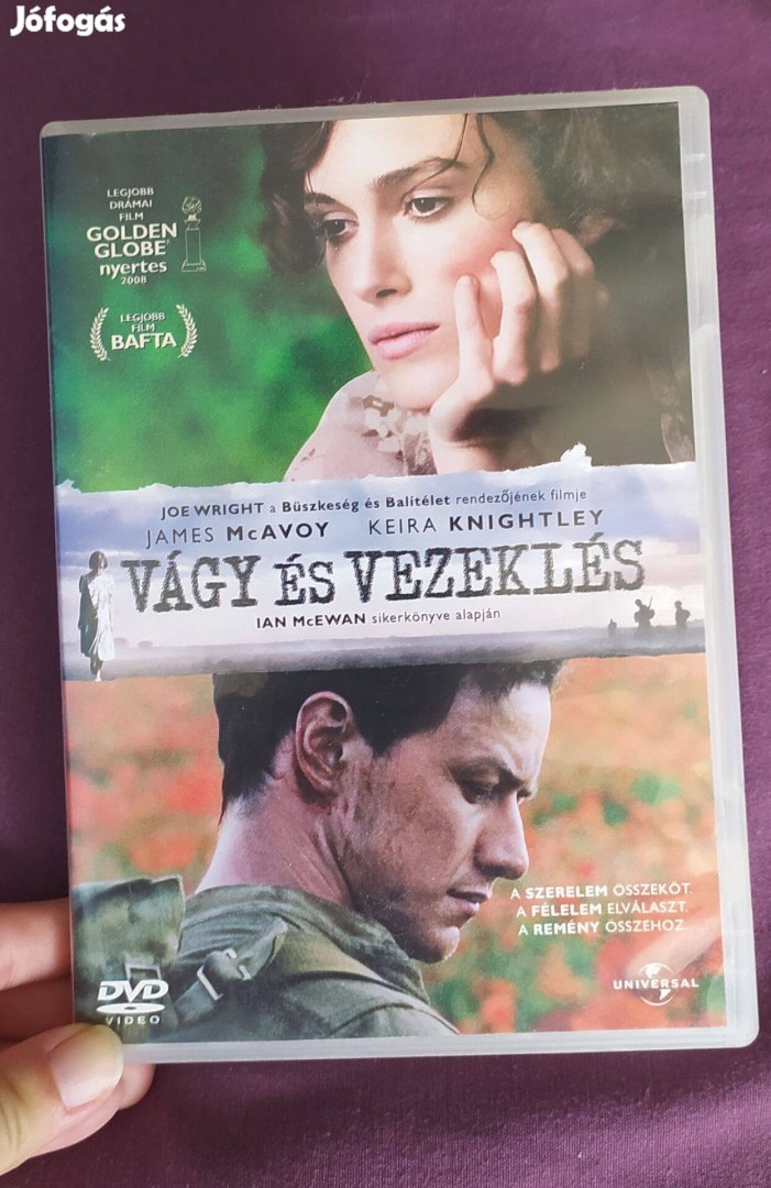 Vágy és vezeklés DVD - Keira Knightley, James Mcavoy