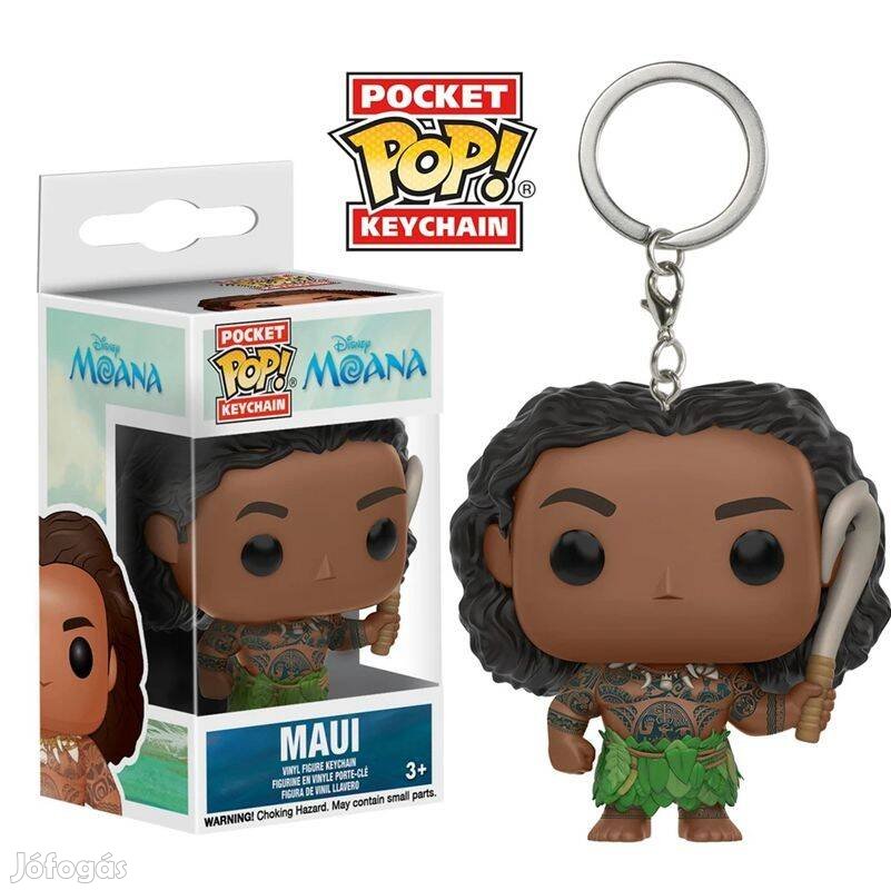 Vaiana Moana Maui kulcstartó Funko POP dobozzal Új készleten számlával