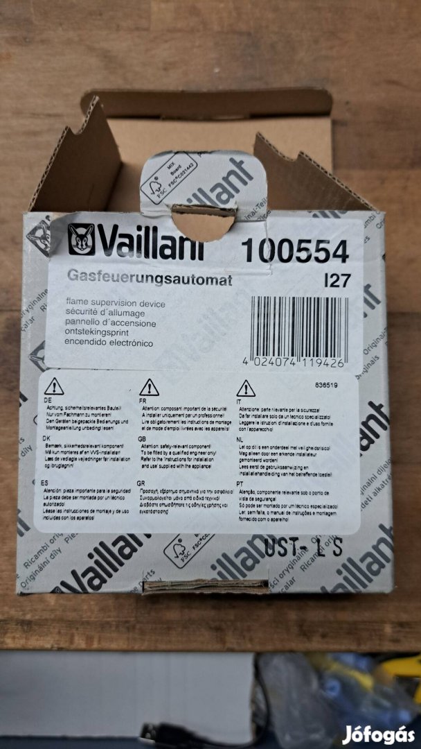 Vaillant VK 100554 I27 Gyújtópanel, égőautomatika 