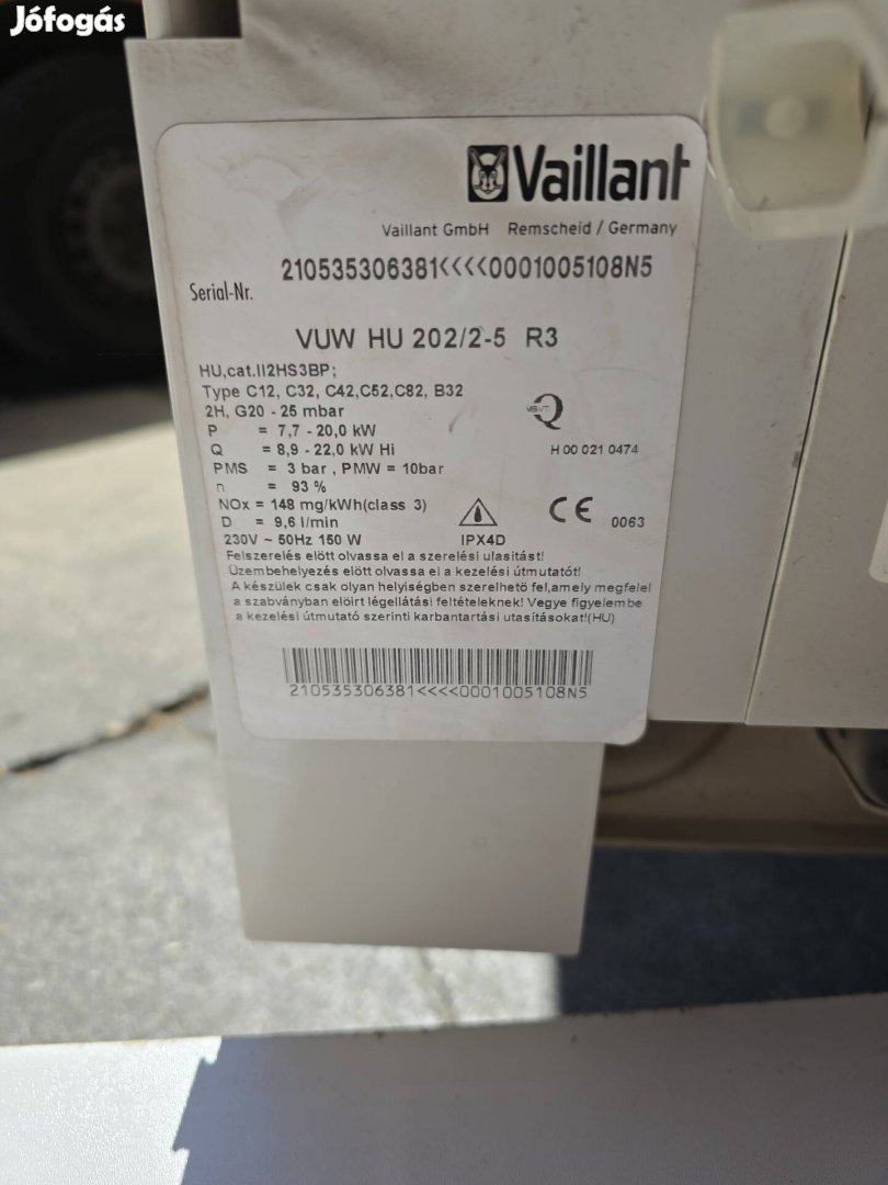 Vaillant kombi cirkó kazán ,üzemképes állapotban