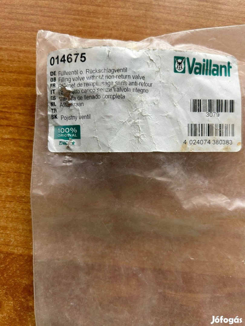 Vaillant töltőszelep