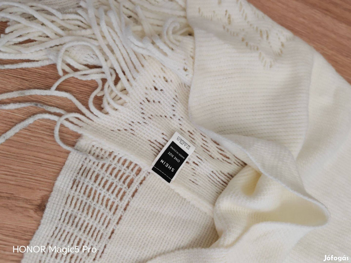 Vajfehér női poncsó one sized