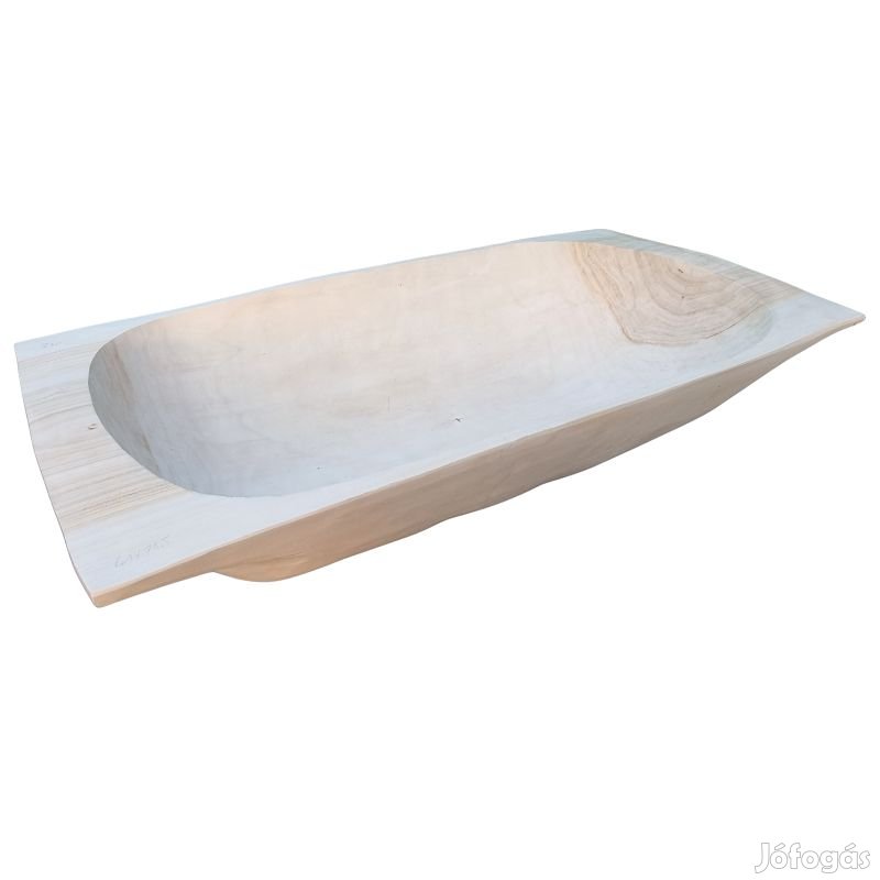 Vájt fateknő 78 x 41 cm-es rusztikus sózó teknő