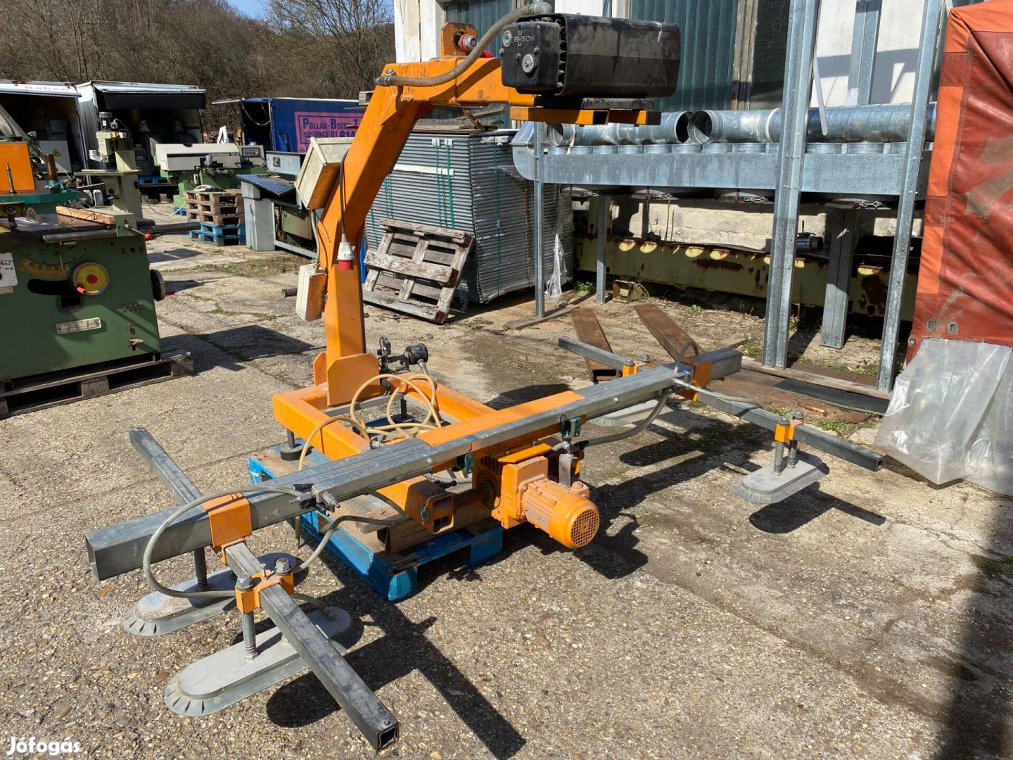 Vákuum papucsos lap emelő