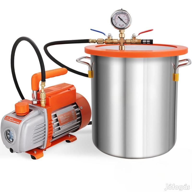 Vákuumkamra szivattyúval készlet 150W - 3,5  m/h - 19 liter