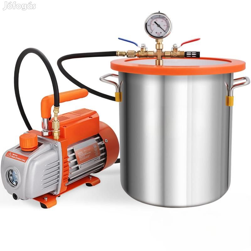 Vákuumkamra szivattyúval készlet 150W - 3,5  m/h - 19 liter