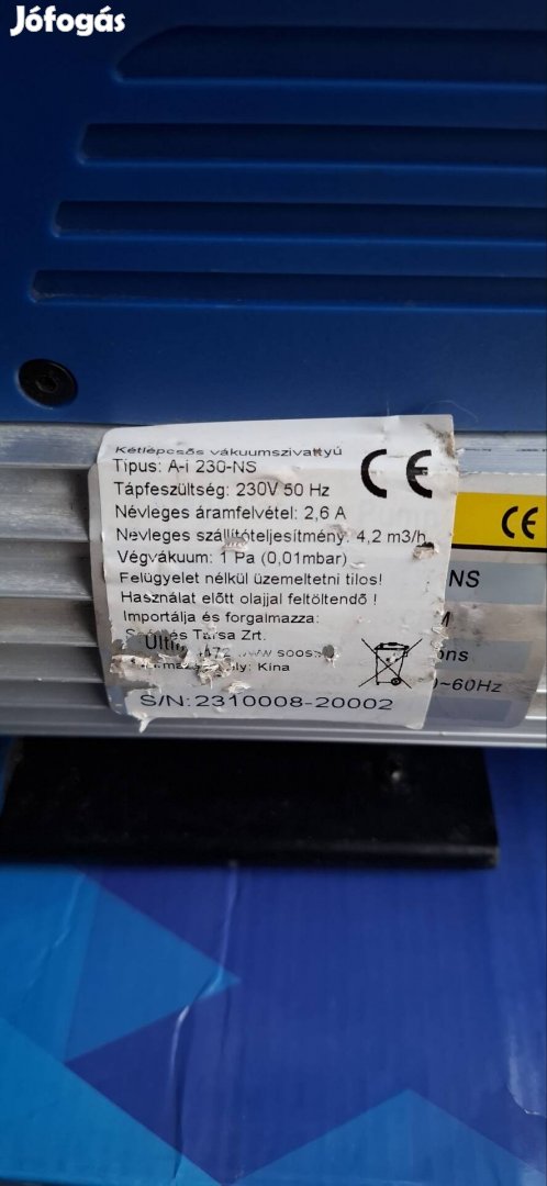 Vákuumszivattyú 2 Lépcsős A-I230-NS
