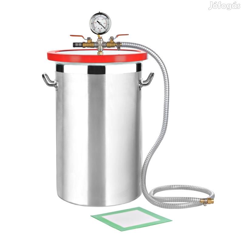 Vákuumtartály, vákuumkamra, rozsdamentes acél 27,7 L