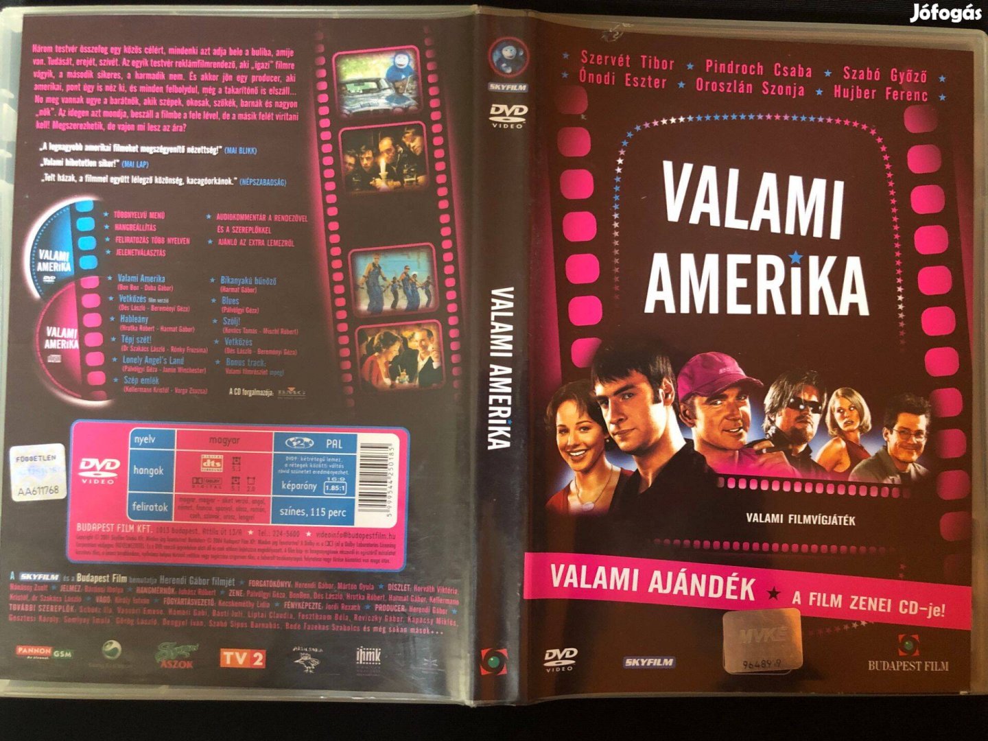 Valami Amerika DVD + a film zenei CD-je (karcmentes, duplalemezes)