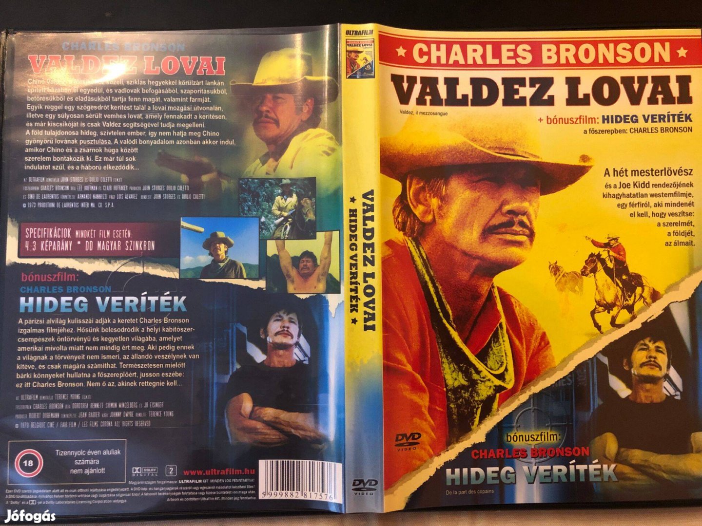 Valdez lovai + Hideg veríték karcmentes, Charles Bronson, 2 film 1 DVD
