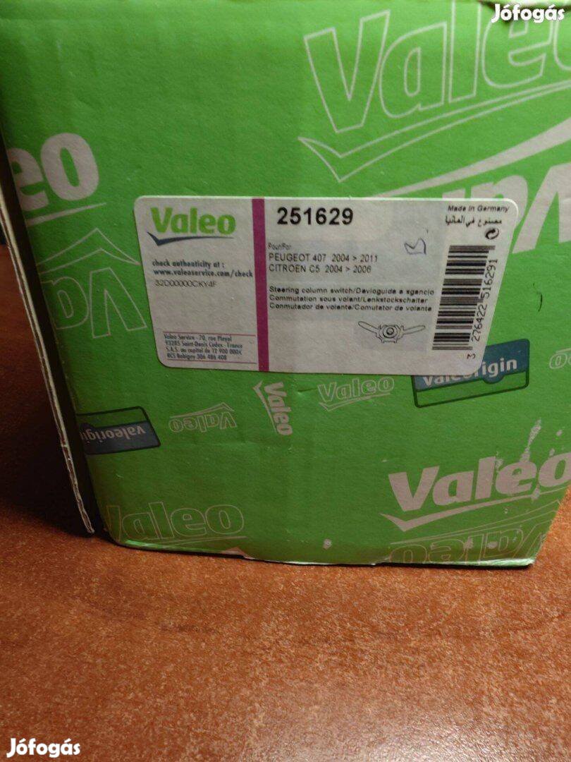 Valeo 251629 Irányjelző kormánykapcsoló, 6242S5 kormányoszlop kapcsoló