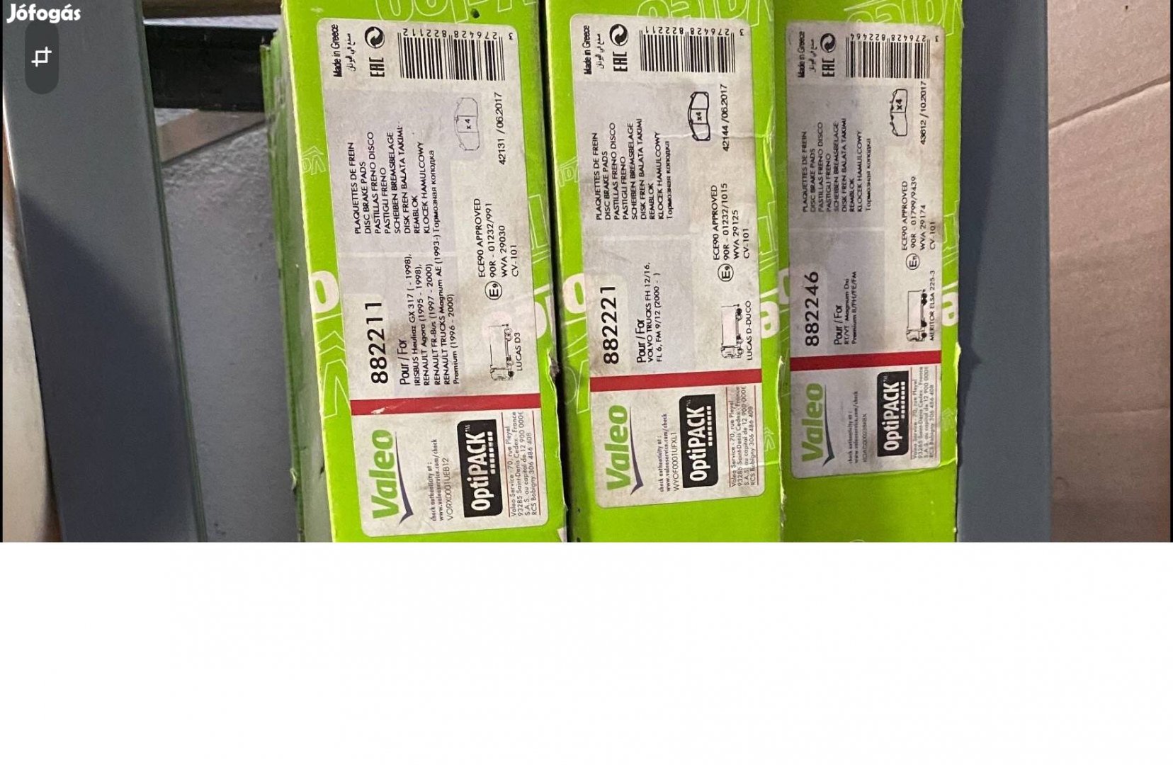 Valeo 882211 fékbetét készlet MAN , Mercedes , Renault
