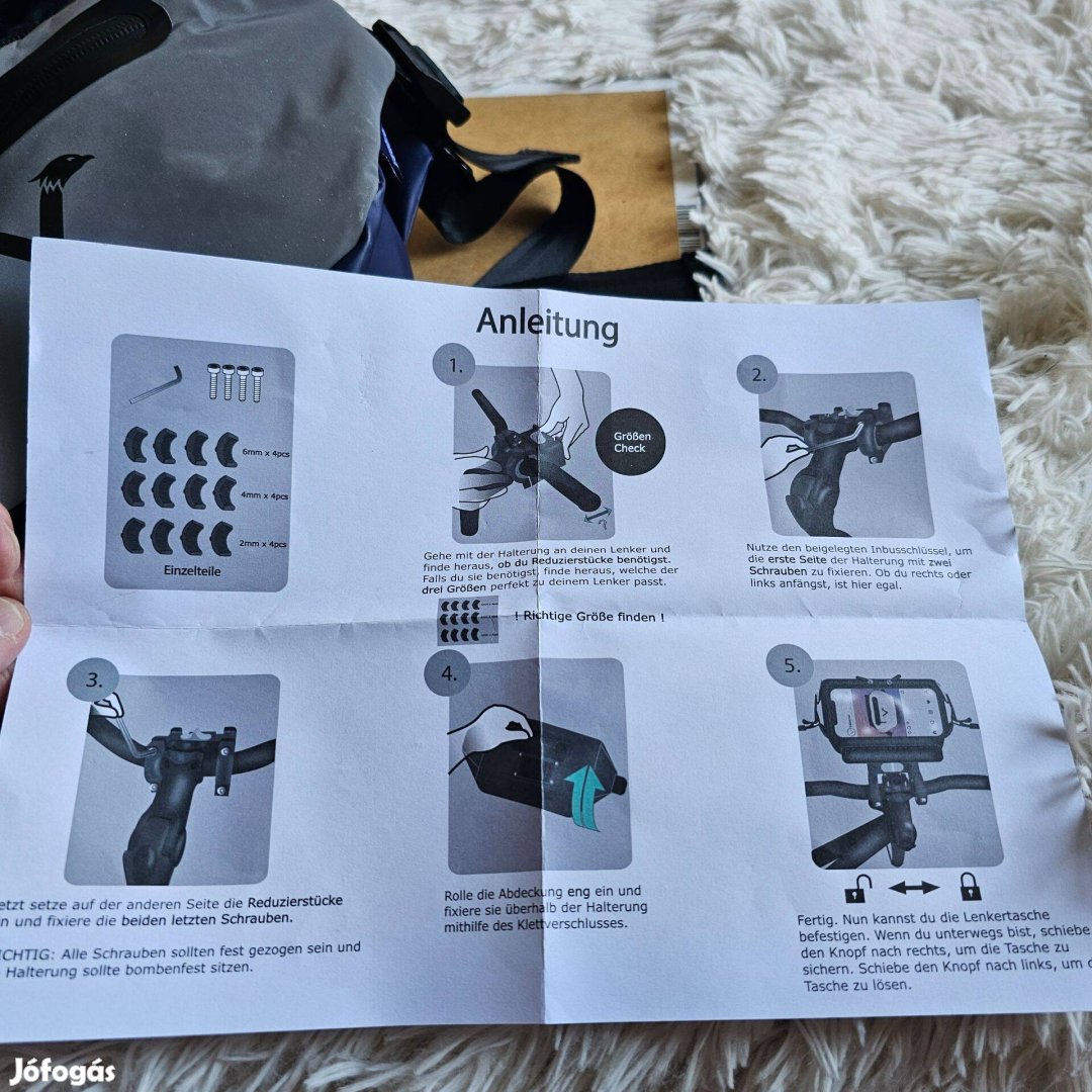 Valkental x Klickfix - 3in1 kerékpáros kormánytáska telefontartóval