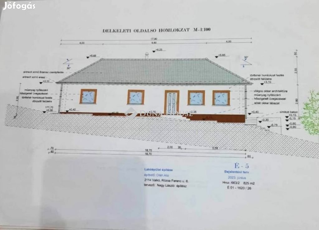 Valkói eladó 825 nm-es telek