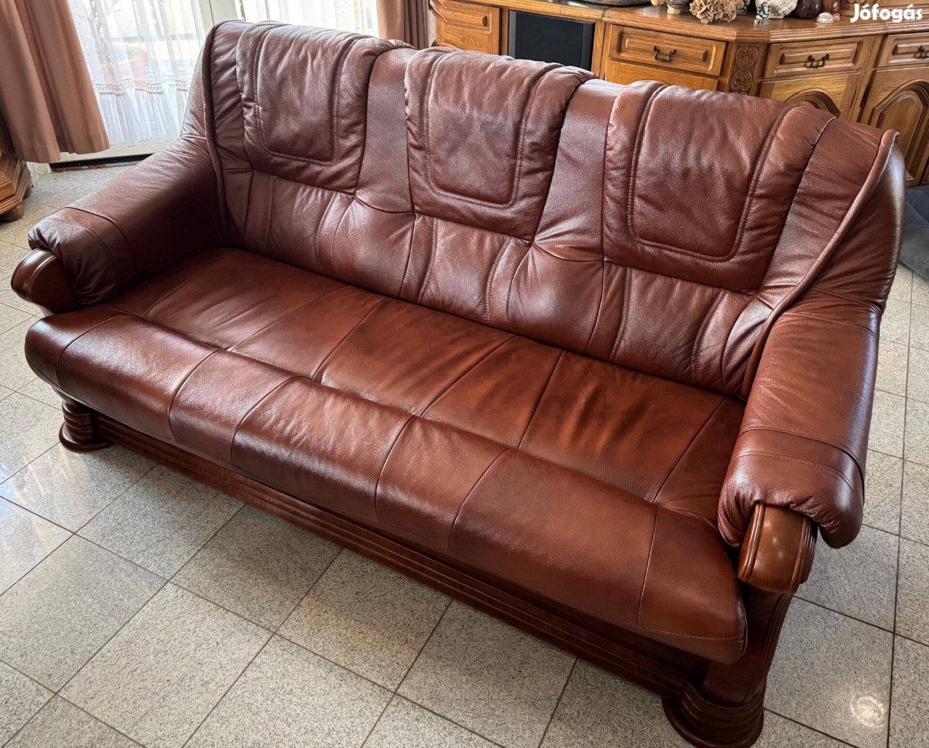 Valódi Bőr Parma 321 ülőgarnitúra fix kivitelben