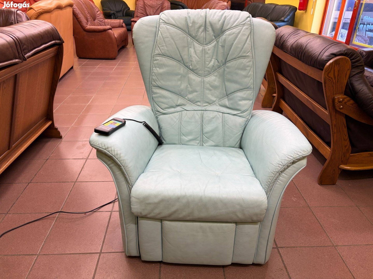 Valódi bőr relax és masszázs fotel, újszerű állapotban