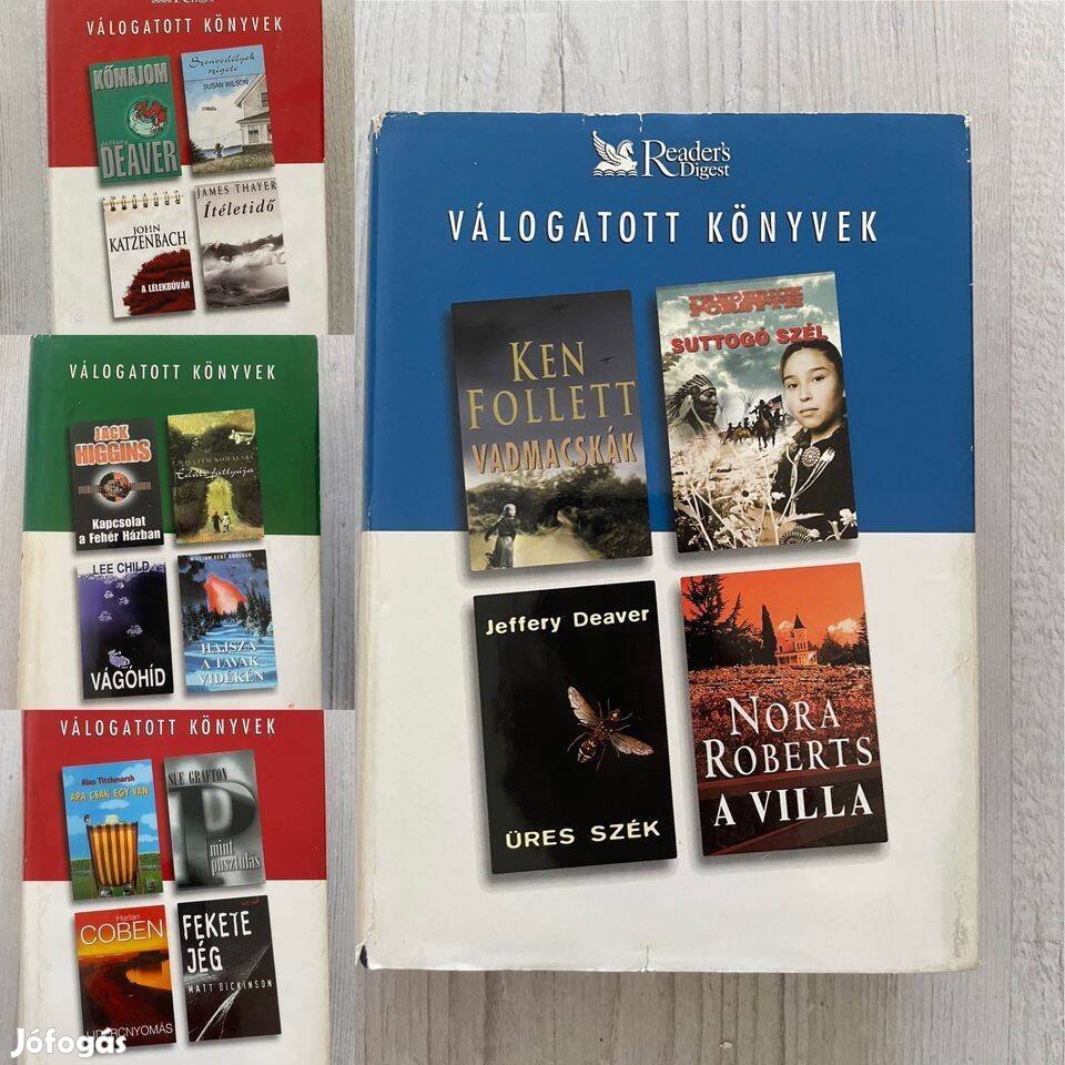 Válogatott könyvek (Reader's Digest) 1 könyv 4 regény (6 könyv)