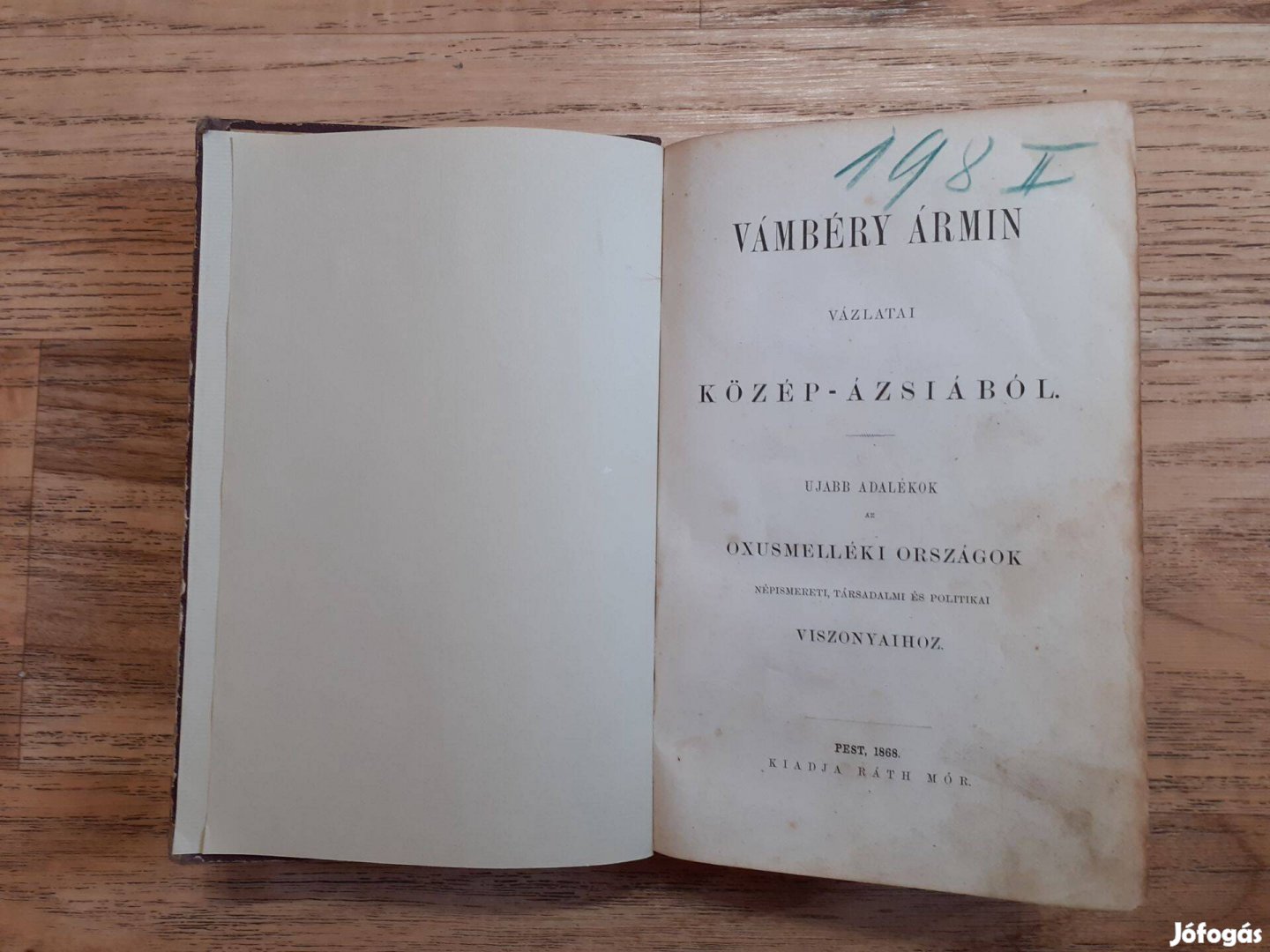 Vámbéry Ármin vázlatai Közép-Ázsiából (Oxusmelléki országok.) 1868