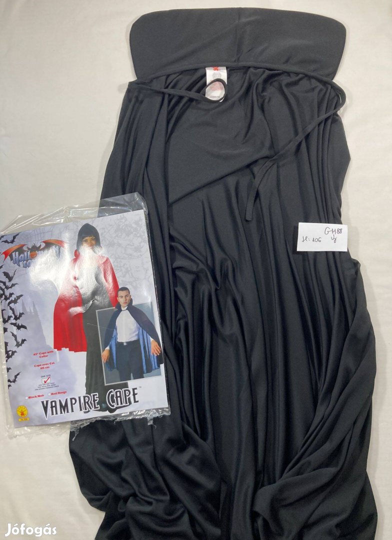 Vámpír köpeny, vámpír palást, fekete köpeny, fekete palást,