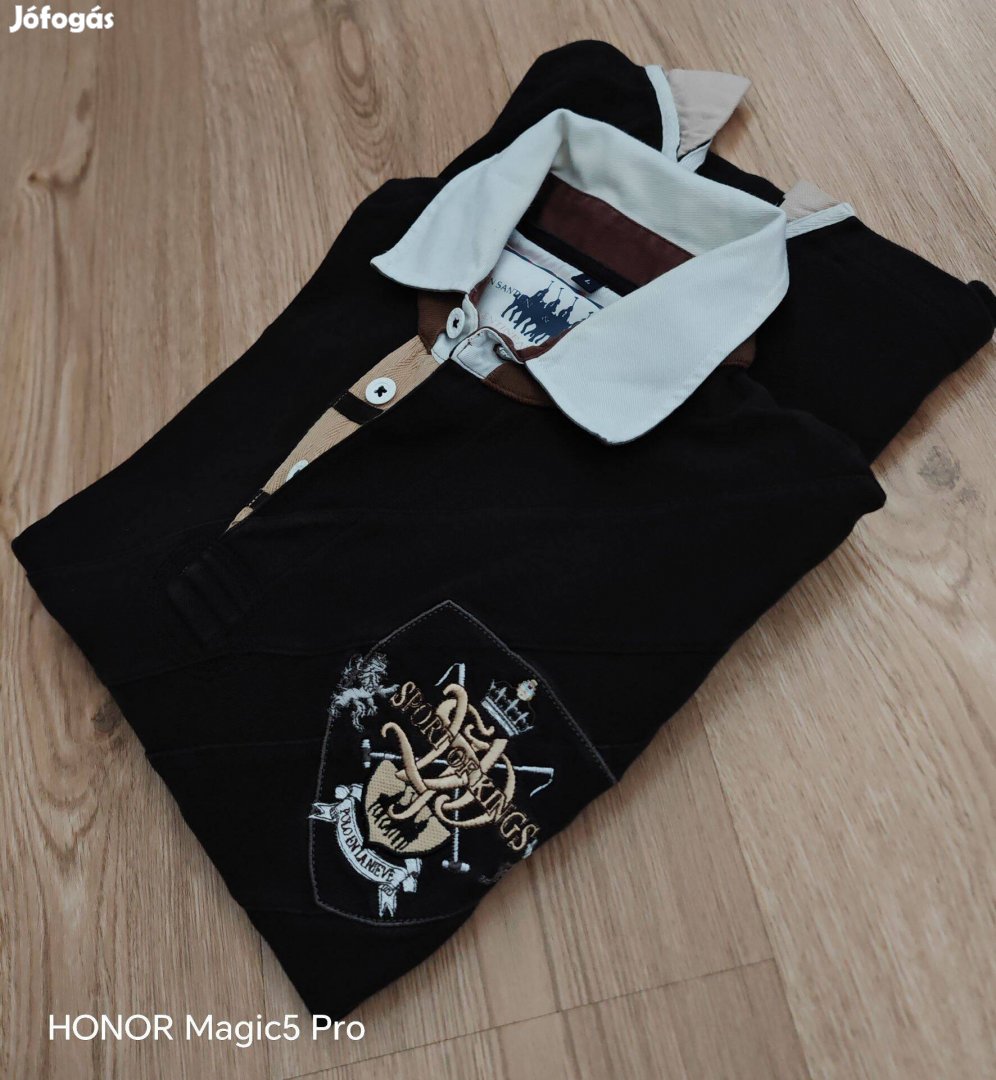 Van Santen sportos férfi pamut pulóver L