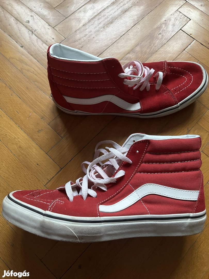 Vans SK8-HI piros 44-es cipő