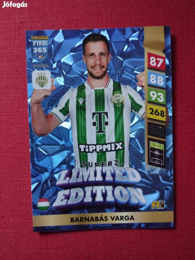 Varga Barnabás Ferencváros FIFA 365 2025 Limited edition focis kártya
