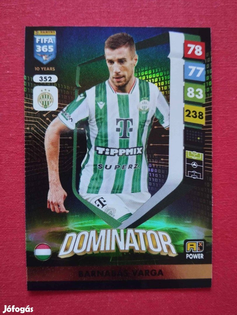 Varga Barnabás Ferencváros FIFA 365 2025 Power Dominator focis kártya