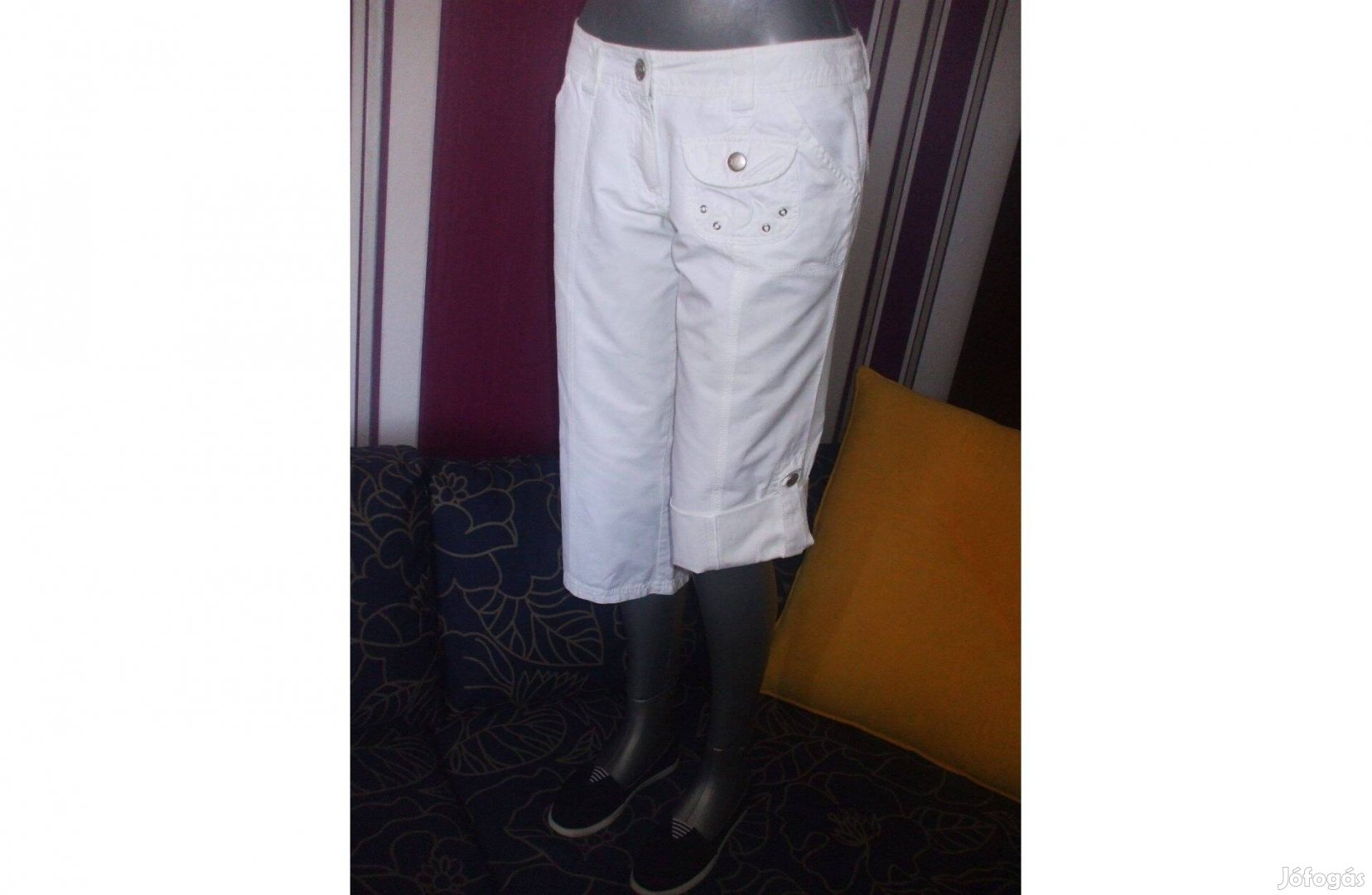 Variálható szárú hófehér minőségi "Sttreet One" női nadrág
