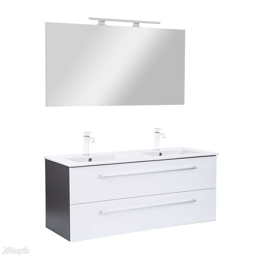 Vario Clam 120 komplett fürdőszoba bútor antracit-fehér