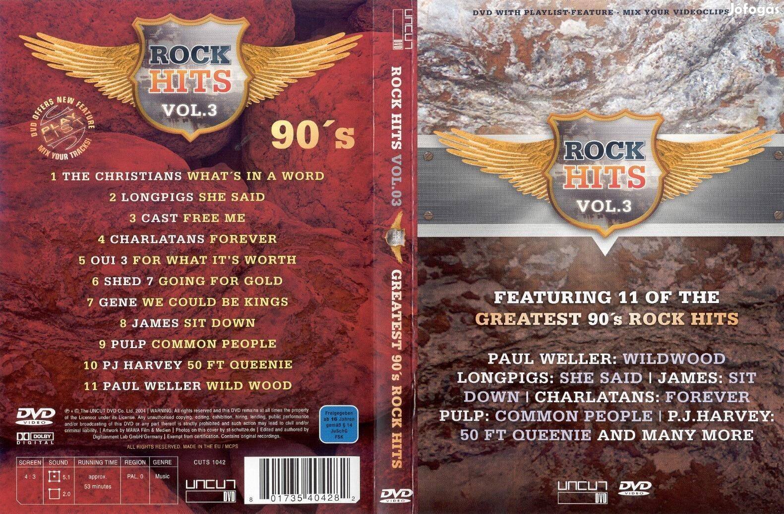 Various Artists - Rock Hits Vol3. bontatlan DVD