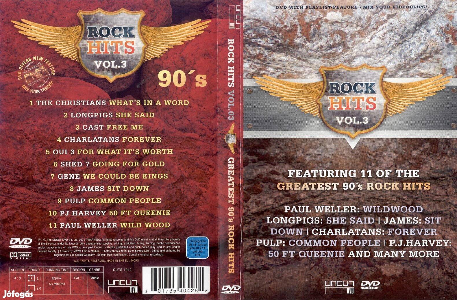 Various Artists - Rock Hits Vol3. bontatlan DVD