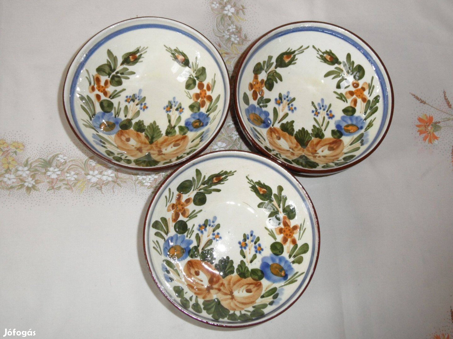 Városlődi kerámia falitányér 3 db.