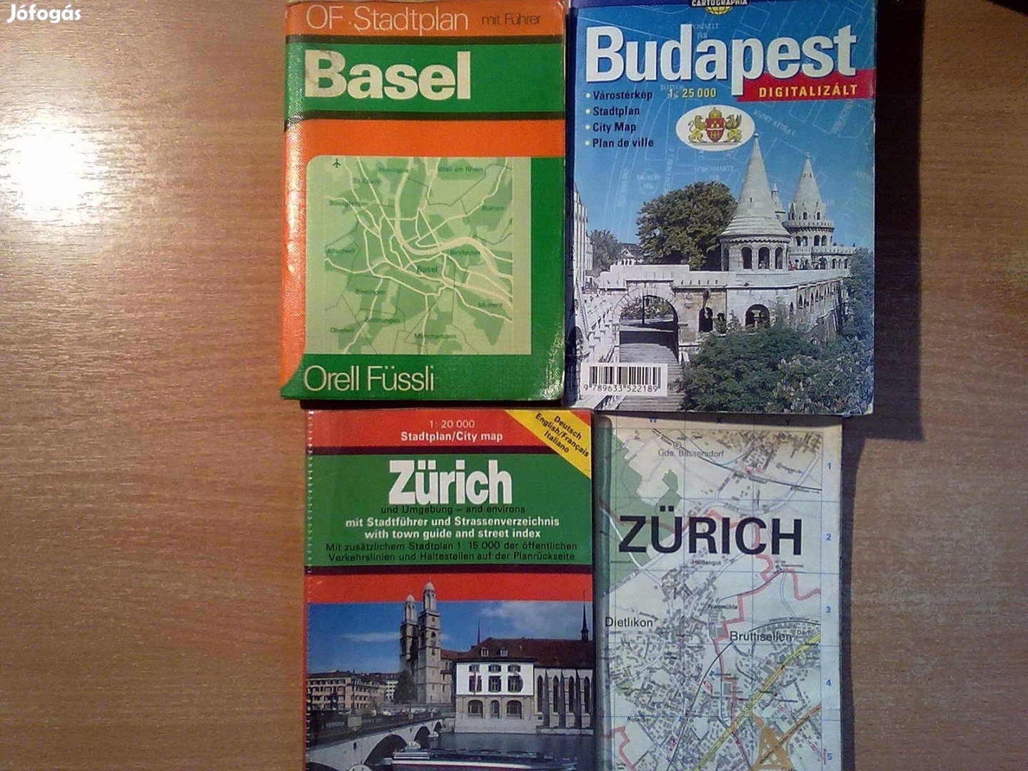 Várostérképek (Basel, Zürich, Budapest)