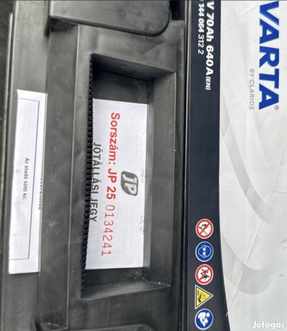 Varta 70ah J+. 