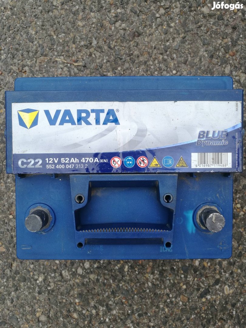 Varta Blue dynamic C22 12V 52AH 470A,akkumulátor eladó