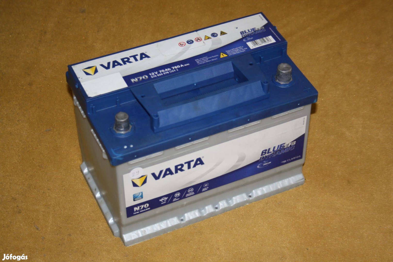 Varta EFB Akkumulátor 70Ah 760A