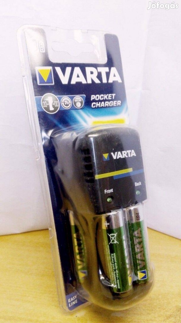 Varta Pocket Charger + 4xAA 2400mAh akkumulátor, új állapot gyári