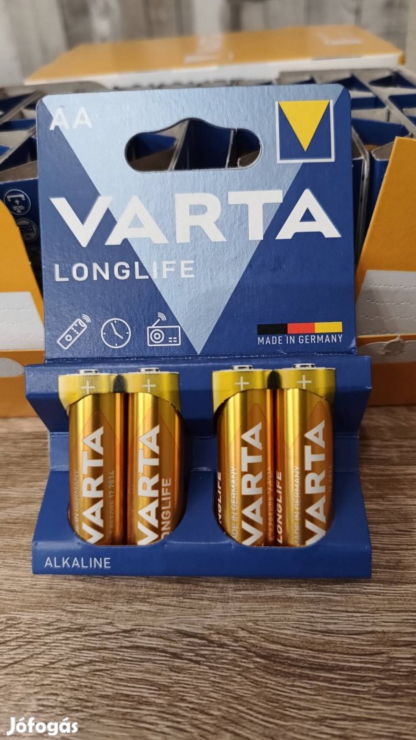 Varta longlife AA ceruza elem, több csomag is.