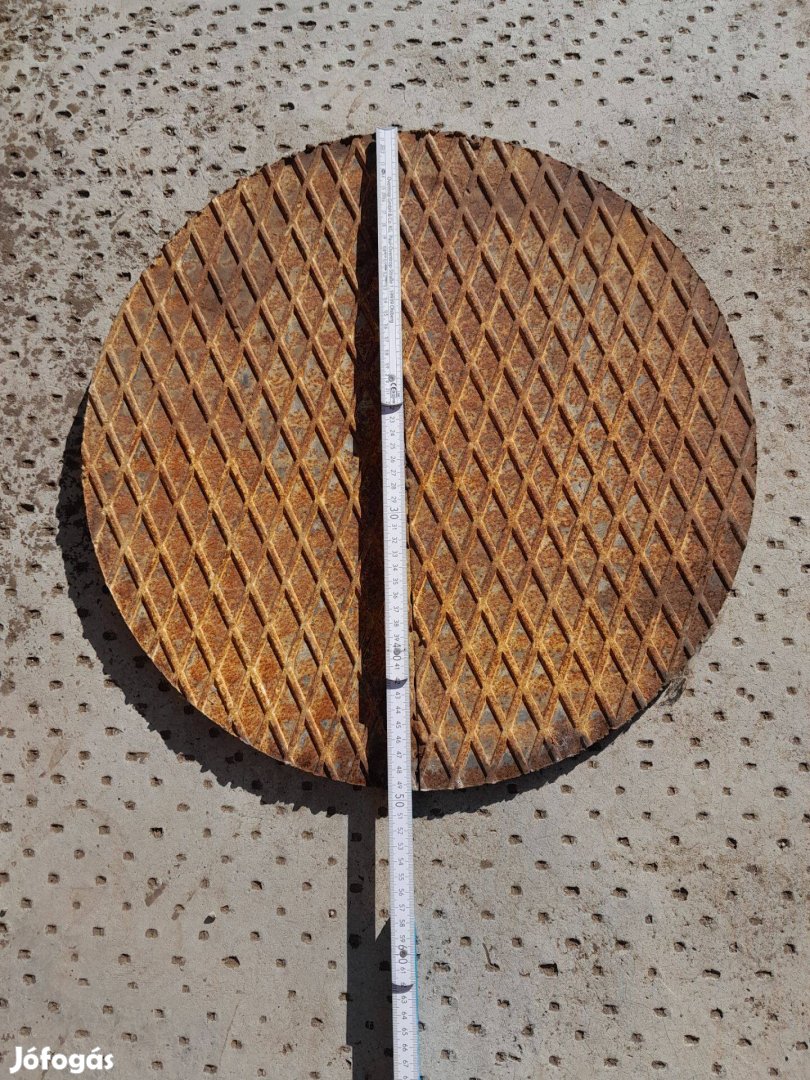 Vas lemez vaslemez bordás kör alakú 50cm átmérőjű