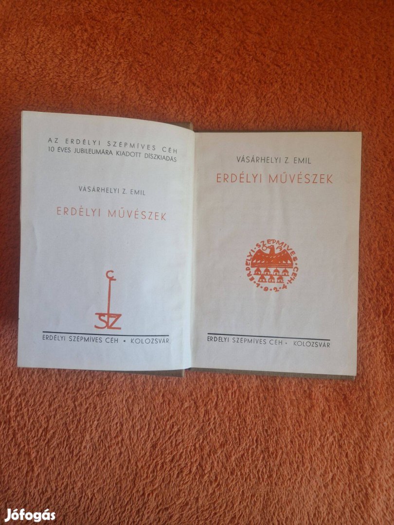 Vásárhelyi Z. Emil Erdélyi művészek 1937-es díszkiadás