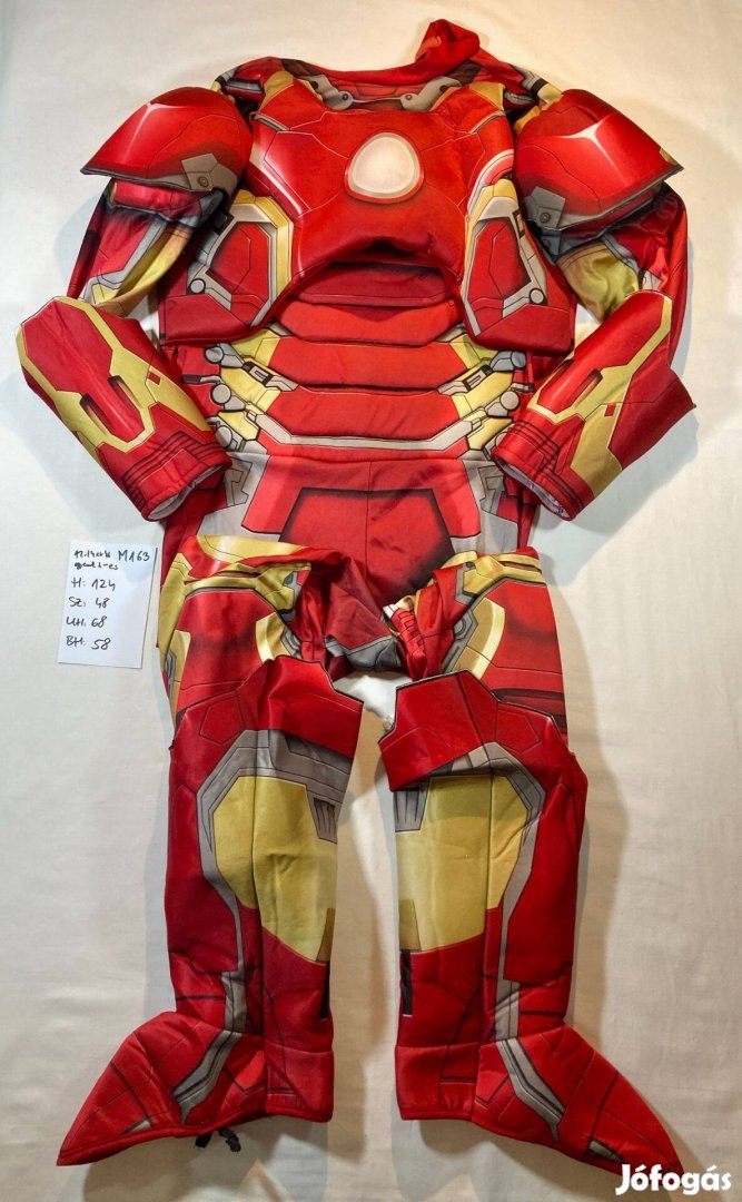 Vasember jelmez, szuperhős jelmez 12-14 év M163