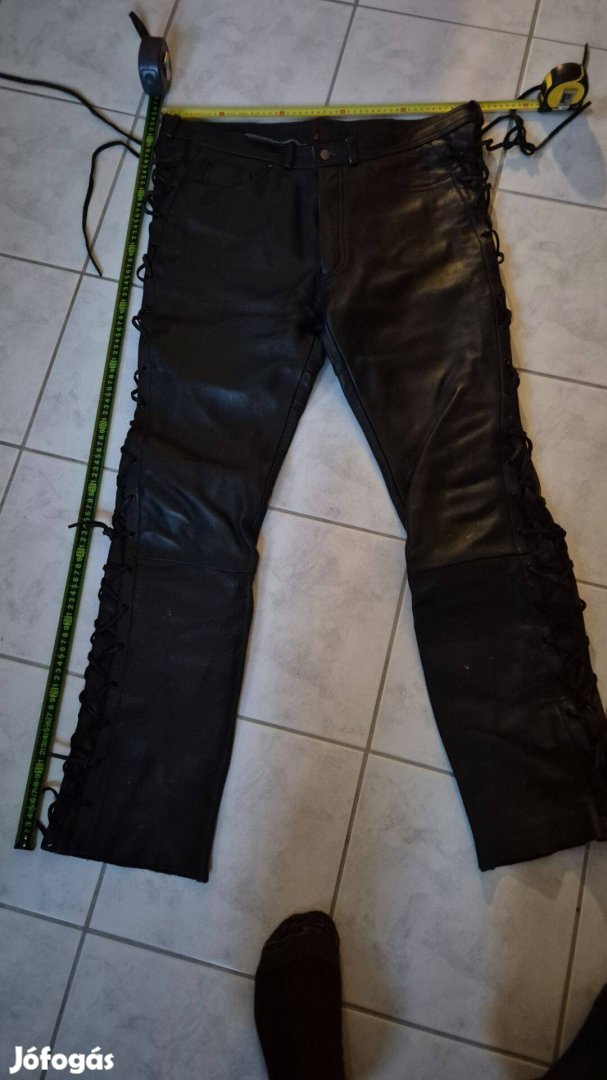 Vastag motoros bőrnadrág eladó