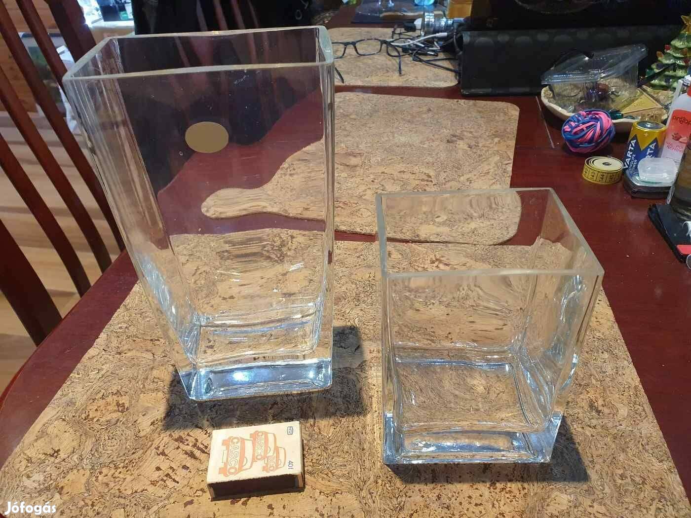 Vastagfalú súlyos kézzel készített üvegvázák tárolók lakásdekoráció