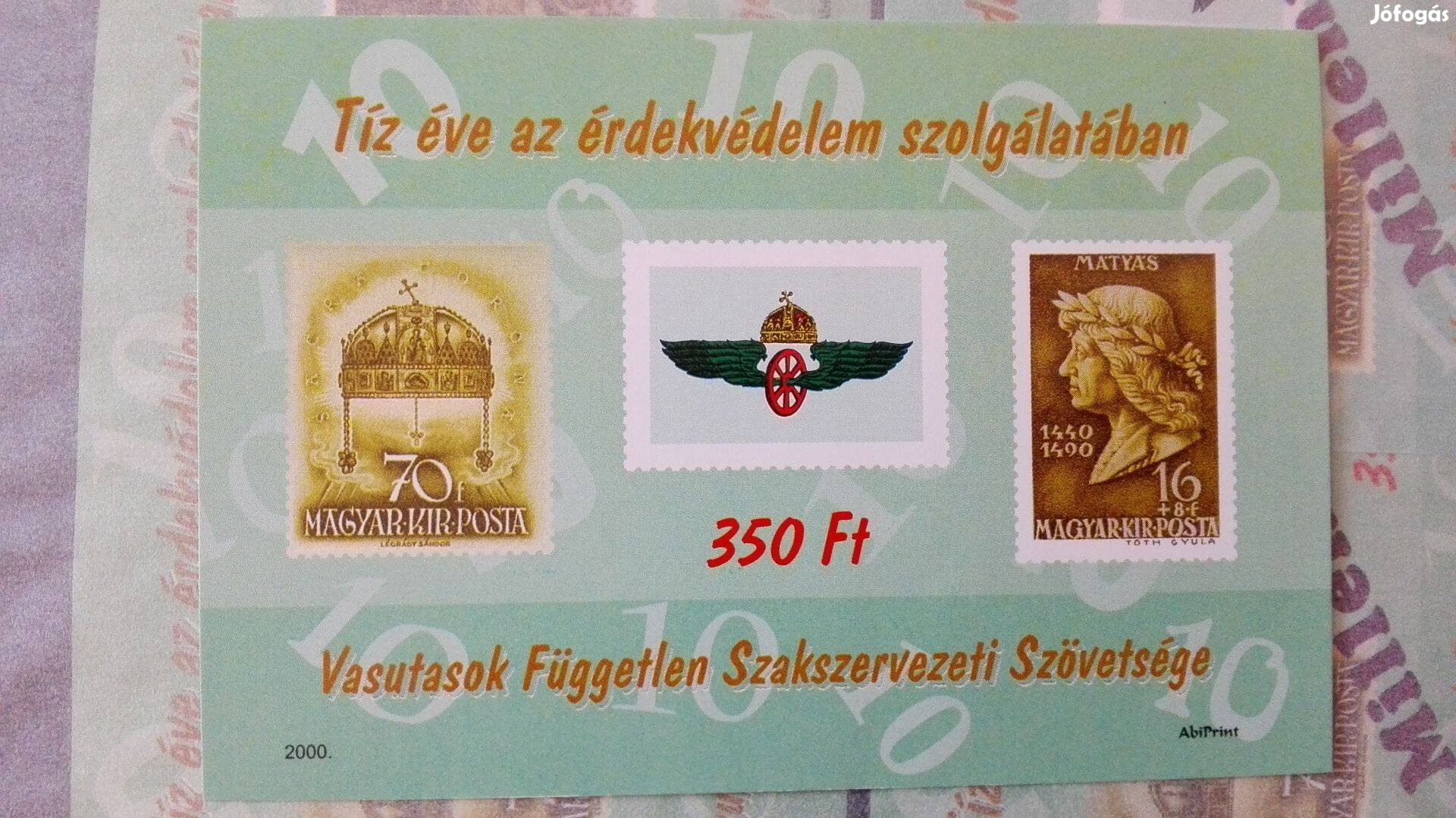 Vasutas Független Szakszervezet 2000-res emlékív emlékív