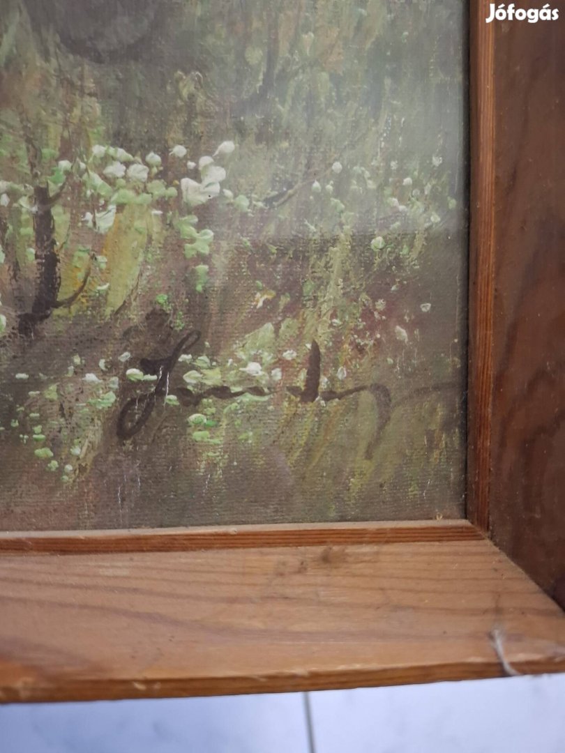 Vászn fesmény szignozott