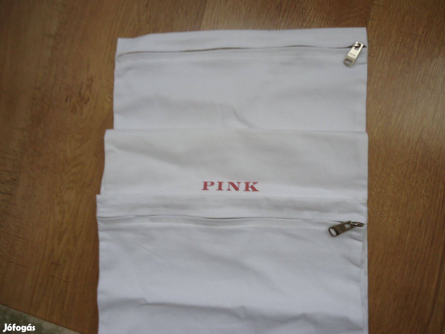 Vászon szütyő, bevásárló szütyő (3 db) Pink felirattal