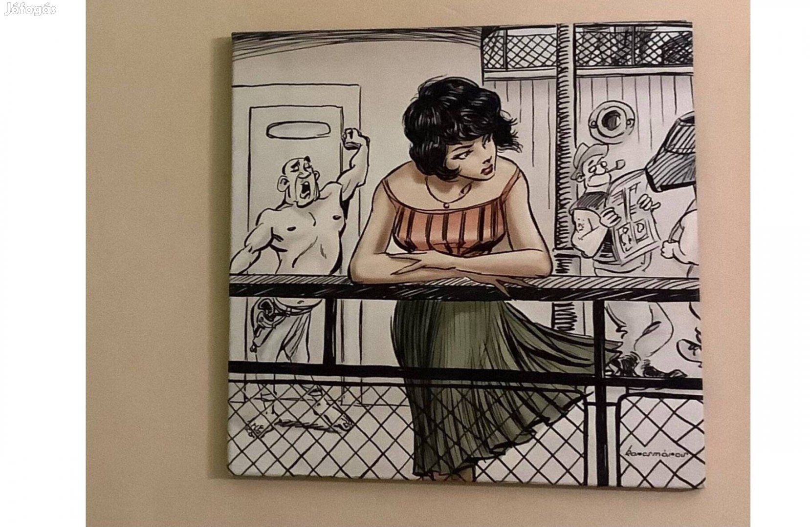Vászonkép kép Rejtő Jenő Korcsmáros Pál képregény jelenet