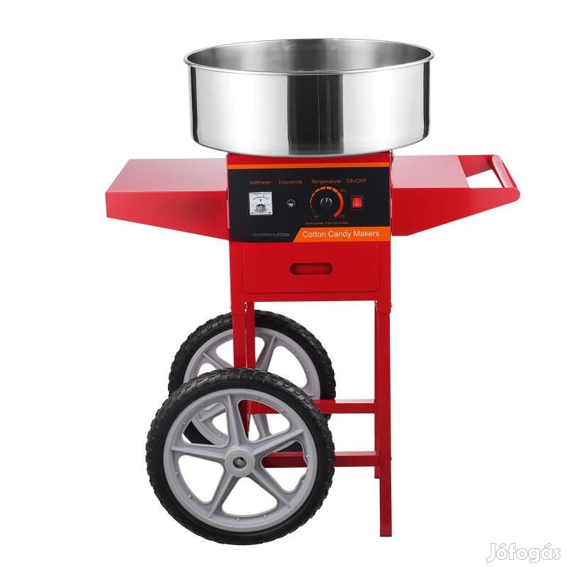 Vattacukor gép állvánnyal 1000W piros