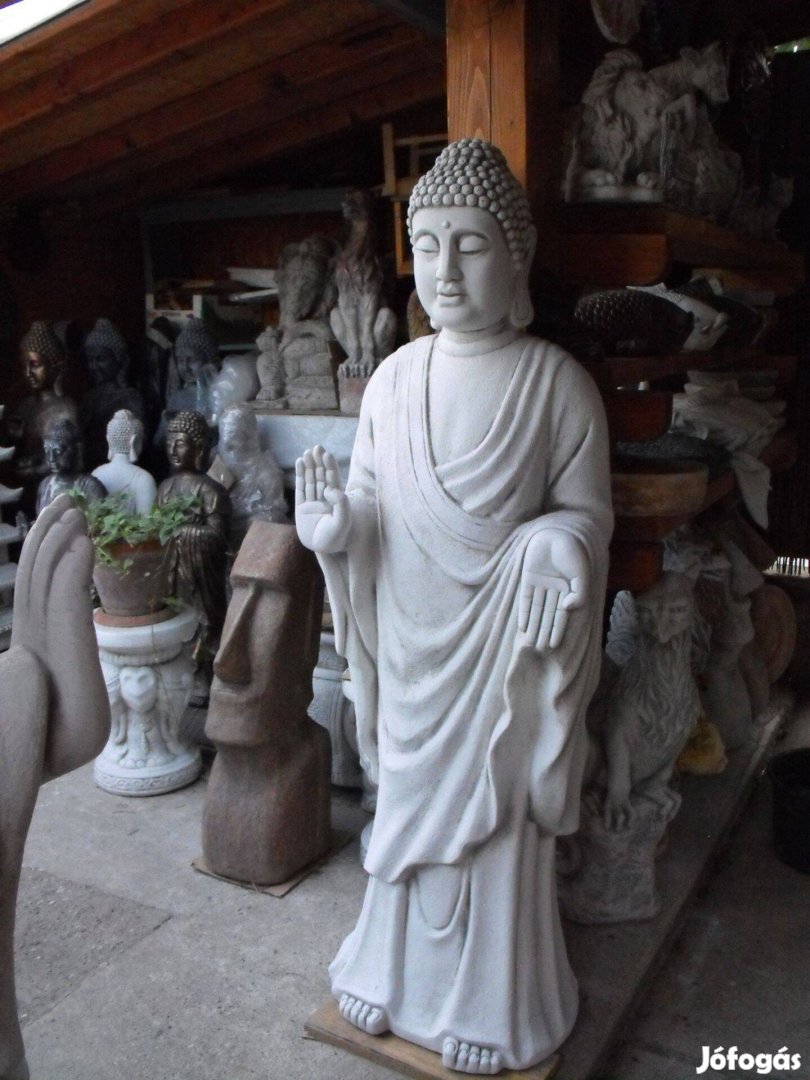 Vecsés en Hatalmas 150cm Buddha kő kerti szobor Fagyálló műkő